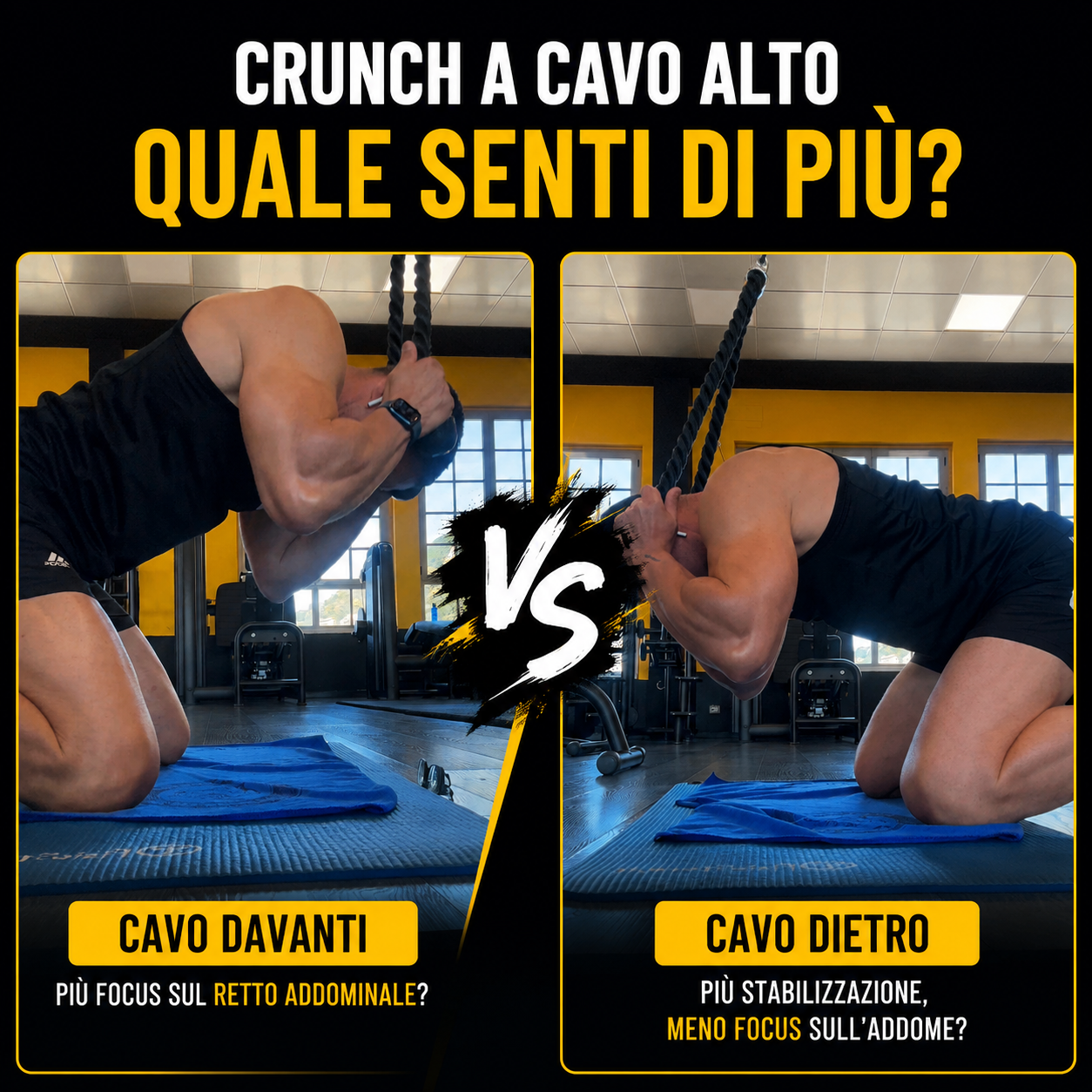 Crunch al cavo alto: il dettaglio che può cambiare il focus sull’addome