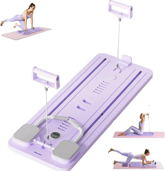 Tavola Pieghevole Multifunzione per Pilates e Addominali con Ab Roller – Macchina Fitness 4 in 1