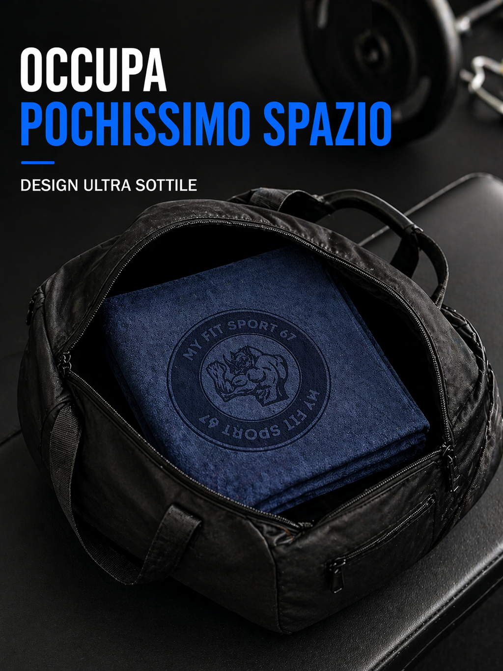 Asciugamano da Palestra MyFitSport67 in Microfibra 90 × 50 cm