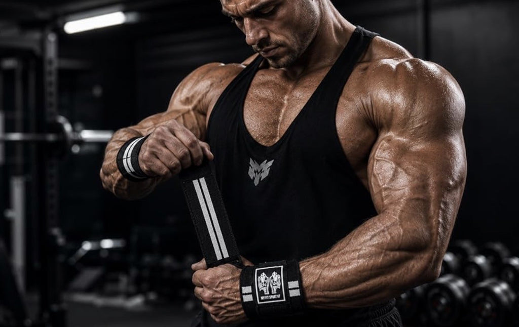 Polsiere Palestra Myfitsport67® – Supporto Polso Elasticizzato per Bodybuilding e Powerlifting